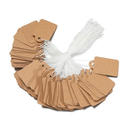 100pcs price tags with string - 100pcs,