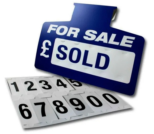 Blue for sale sign board - blue,