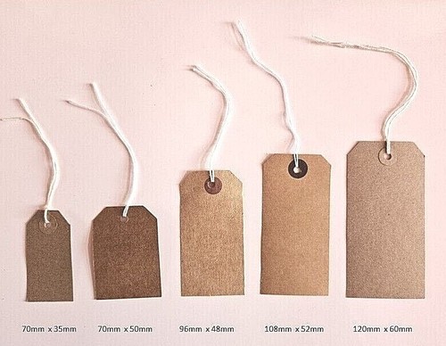 Strung brown parcel price - , tags