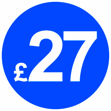 Bright blue price - £,