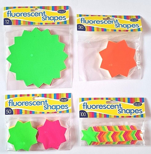 Neon fluorescent stars retail - fluorescent,
