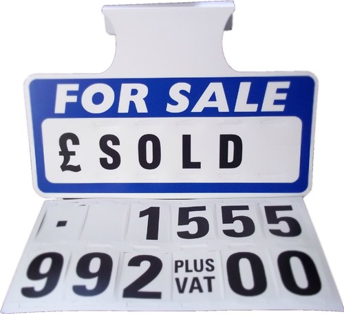 Blue for sale sign board - sale,
