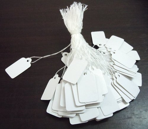Plain white strung string - plain,