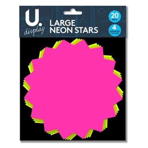 Neon stars large pack - neon, 20