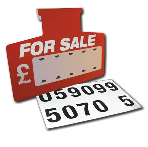 Red for sale sign - for, car