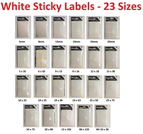 White small sticky labels - sticky,
