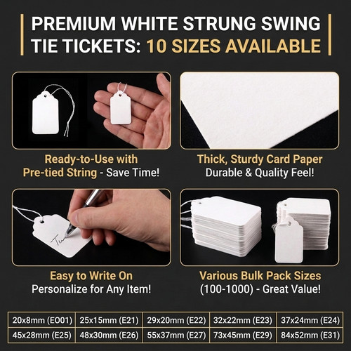 New white strung swing - white, tie