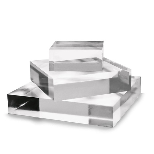 Clear acrylic solid blocks - clear,
